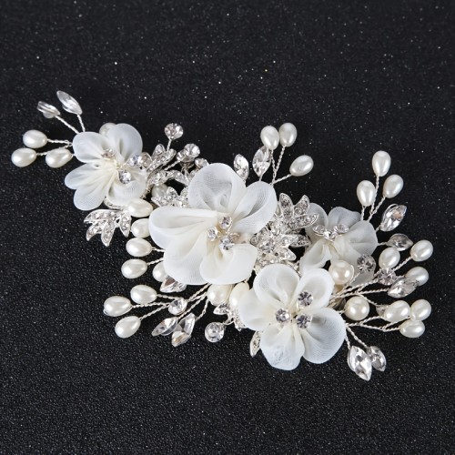 Elegant Exquisite Gentle Fresh Romantic White Flower Hair Clip, Women Girls Casual Party Wedding Supplies, Princess Fairy Style Bridal Fresh Hair Accessories, Gift Photo Props