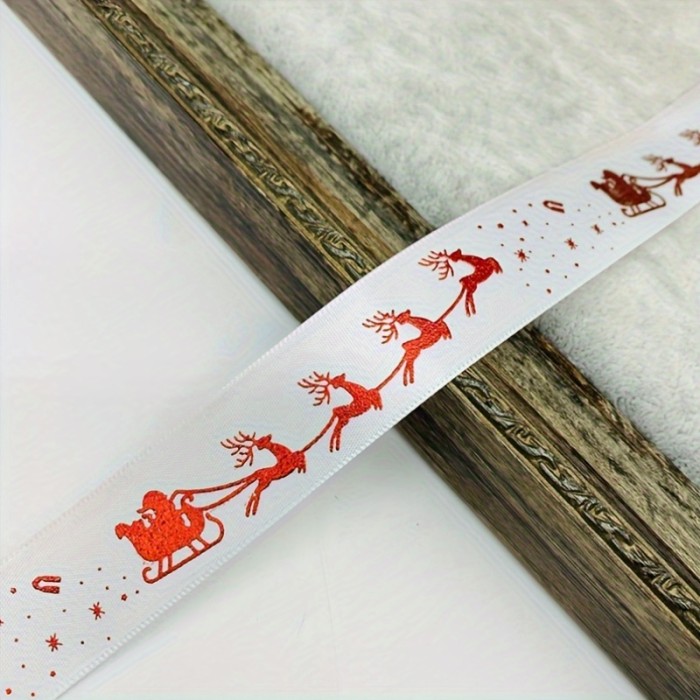Christmas Craft Ribbon - 5 Yards, Polyester, Assorted Widths (10\u002F15\u002F25mm), Perfect for DIY Bows & Holiday Decorations Wrapping Ribbon for Gifts, Christmas Decor, Beading&Jewelry Making, Jewelry Making Display & Packaging Supplies, Best for Christmas