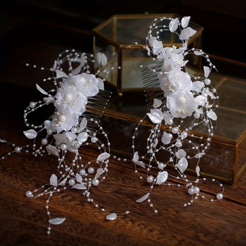 Forest Super Fairy Bride Handmade Petals, Beaded Tassels, Hairpins, Ear Clip Sets, Wedding Photo Photos, Clothing Headwear