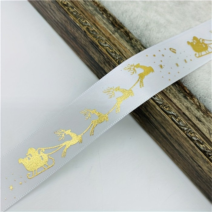 Christmas Craft Ribbon - 5 Yards, Polyester, Assorted Widths (10\u002F15\u002F25mm), Perfect for DIY Bows & Holiday Decorations Wrapping Ribbon for Gifts, Christmas Decor, Beading&Jewelry Making, Jewelry Making Display & Packaging Supplies, Best for Christmas