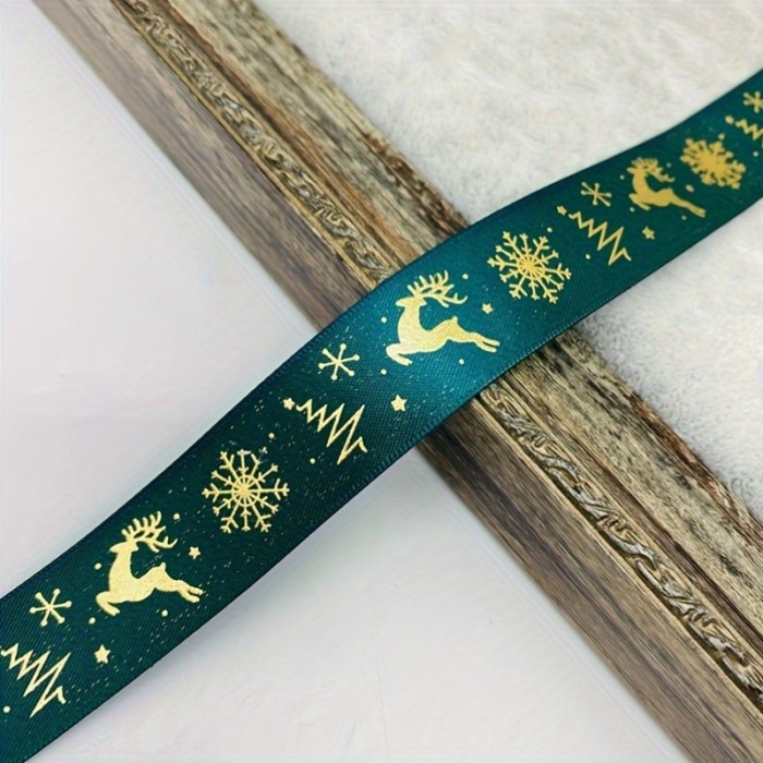 Christmas Craft Ribbon - 5 Yards, Polyester, Assorted Widths (10\u002F15\u002F25mm), Perfect for DIY Bows & Holiday Decorations Wrapping Ribbon for Gifts, Christmas Decor, Beading&Jewelry Making, Jewelry Making Display & Packaging Supplies, Best for Christmas