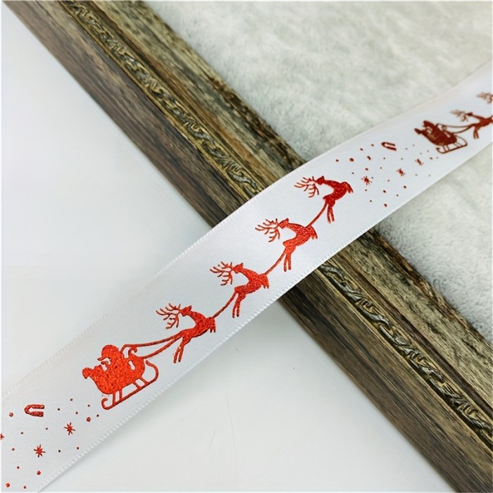 Christmas Craft Ribbon - 5 Yards, Polyester, Assorted Widths (10\u002F15\u002F25mm), Perfect for DIY Bows & Holiday Decorations Wrapping Ribbon for Gifts, Christmas Decor, Beading&Jewelry Making, Jewelry Making Display & Packaging Supplies, Best for Christmas