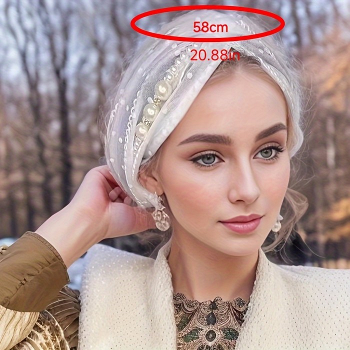 The elegant faux chain Women's headpiece is stretchable, comfortable, soft, lightweight and breathable for all occasions