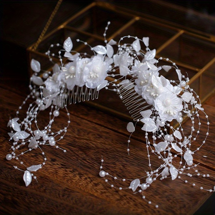Forest Super Fairy Bride Handmade Petals, Beaded Tassels, Hairpins, Ear Clip Sets, Wedding Photo Photos, Clothing Headwear