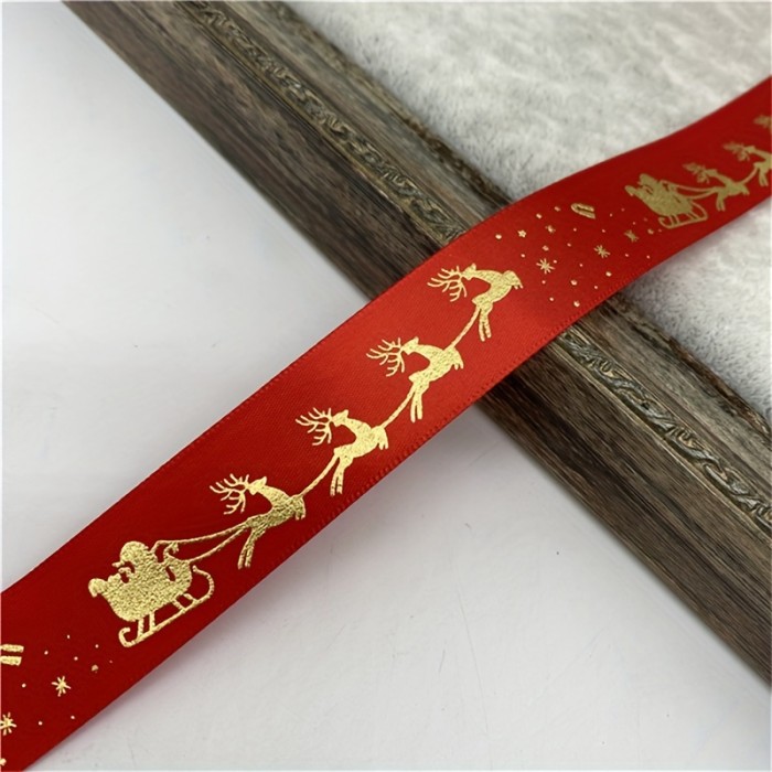 Christmas Craft Ribbon - 5 Yards, Polyester, Assorted Widths (10\u002F15\u002F25mm), Perfect for DIY Bows & Holiday Decorations Wrapping Ribbon for Gifts, Christmas Decor, Beading&Jewelry Making, Jewelry Making Display & Packaging Supplies, Best for Christmas