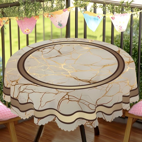 1pc Marble Theme Tablecloth, Rectangular&Round Tablecloth, Marble Stripes Pattern Design, Spring&Summer Decor, Easter Decor, Party Tablecloth, Kitchen Accessories, Room&Outdoor Decor, The Perfect Gift for Friends' Housewarming&Holidays