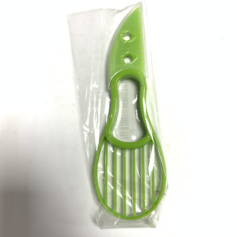 1pc Heavy-Duty 3-in-1 Avocado Slicer, Shea Corer, Fruit Peeler - with Sharp Cutting Edge - Safe Non-Toxic Plastic Kitchen Tool for Avocados, Butter, Mangoes, Papayas - Easy-Clean Design for Home & Commercial Kitchens, Avocado Tool, Food Prep Gadget, Ergonomic Handle, Foodsafe Material, Pulp Separator, Meal Prep Lovers