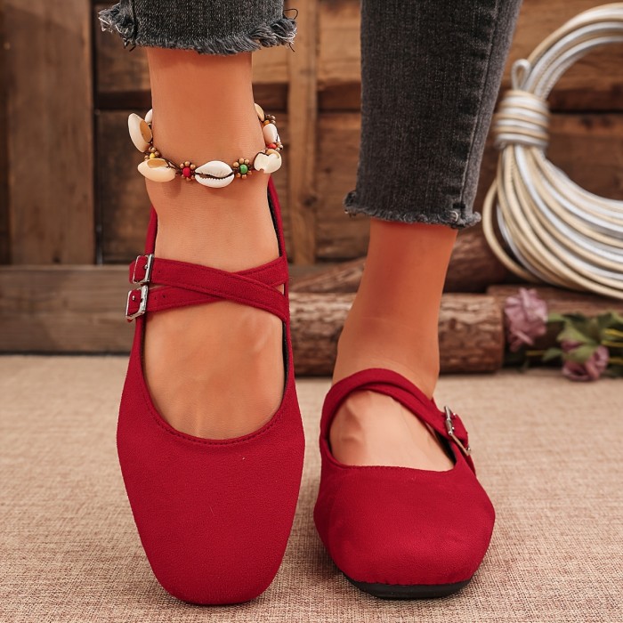 New Seasonal Women's Retro Leopard Print Flat Ballet Flats with Mary Jane Strap