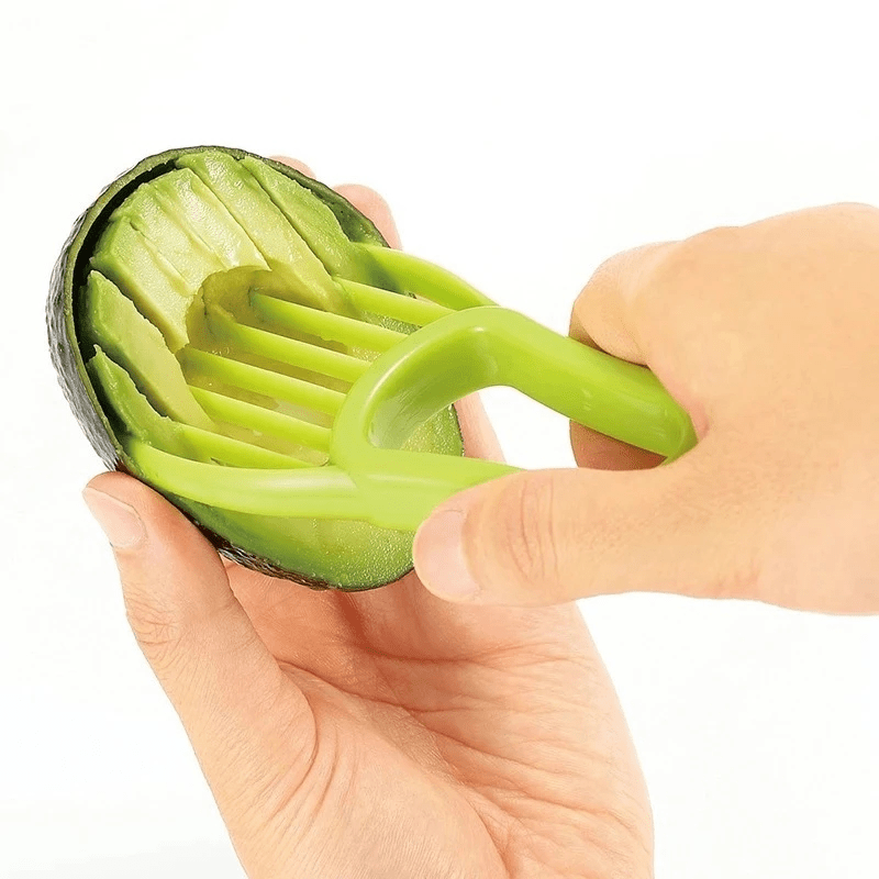 1pc Heavy-Duty 3-in-1 Avocado Slicer, Shea Corer, Fruit Peeler - with Sharp Cutting Edge - Safe Non-Toxic Plastic Kitchen Tool for Avocados, Butter, Mangoes, Papayas - Easy-Clean Design for Home & Commercial Kitchens, Avocado Tool, Food Prep Gadget, Ergonomic Handle, Foodsafe Material, Pulp Separator, Meal Prep Lovers