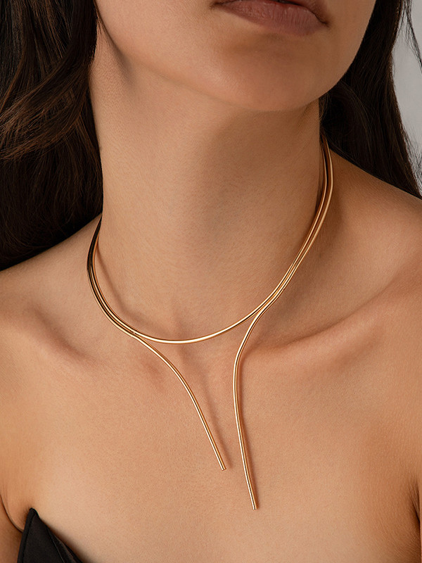 Solid Color Normcore Necklaces Accessories