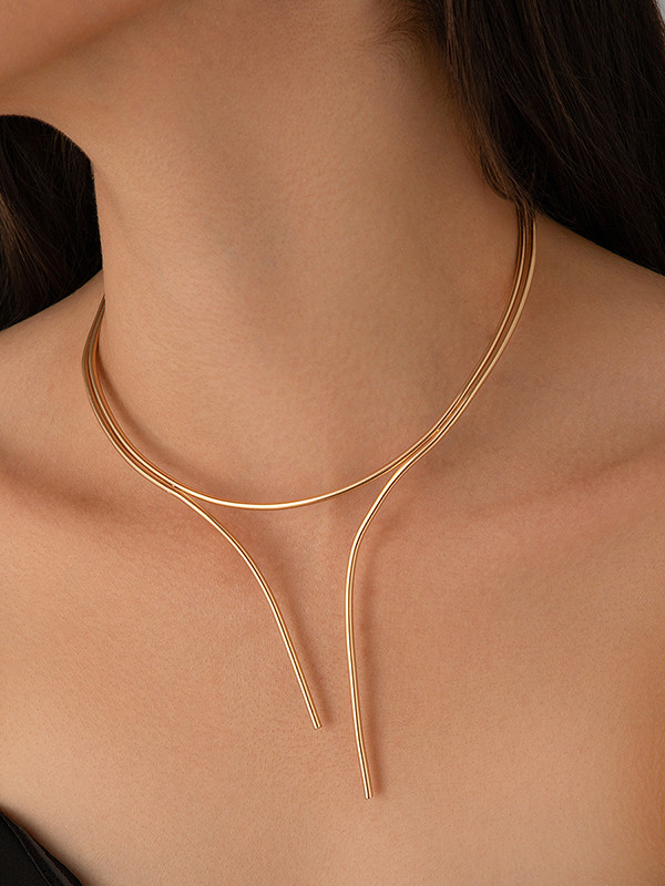 Solid Color Normcore Necklaces Accessories