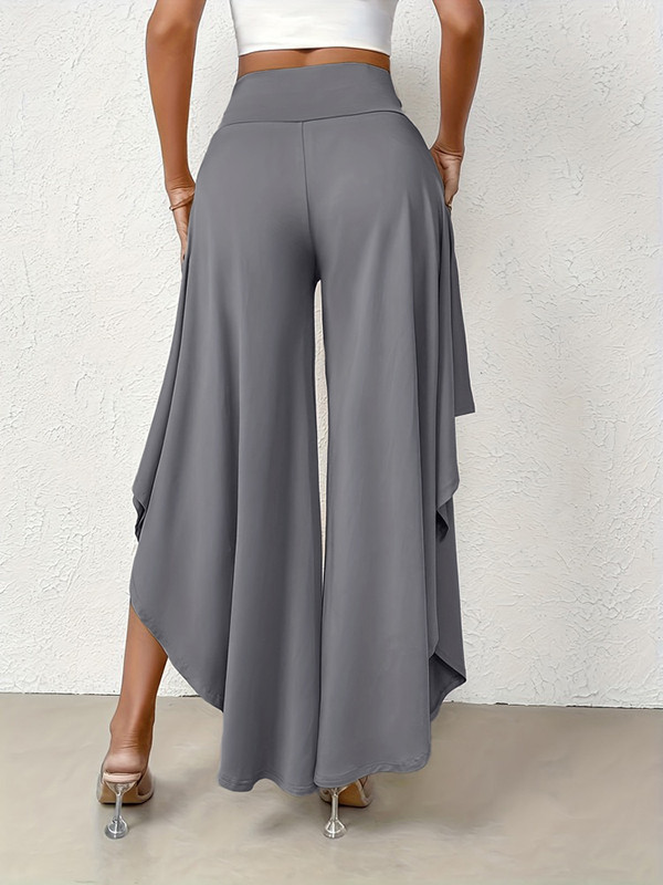 Solid Color Wide Leg Loose Trousers Casual Pants Bottoms