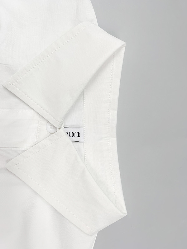 Half Sleeves Loose Buttoned Solid Color Lapel Blouses&Shirts Tops