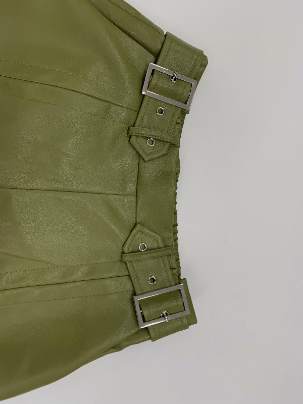 High Waisted Loose Pleated Pockets Split-Joint Pants Trousers