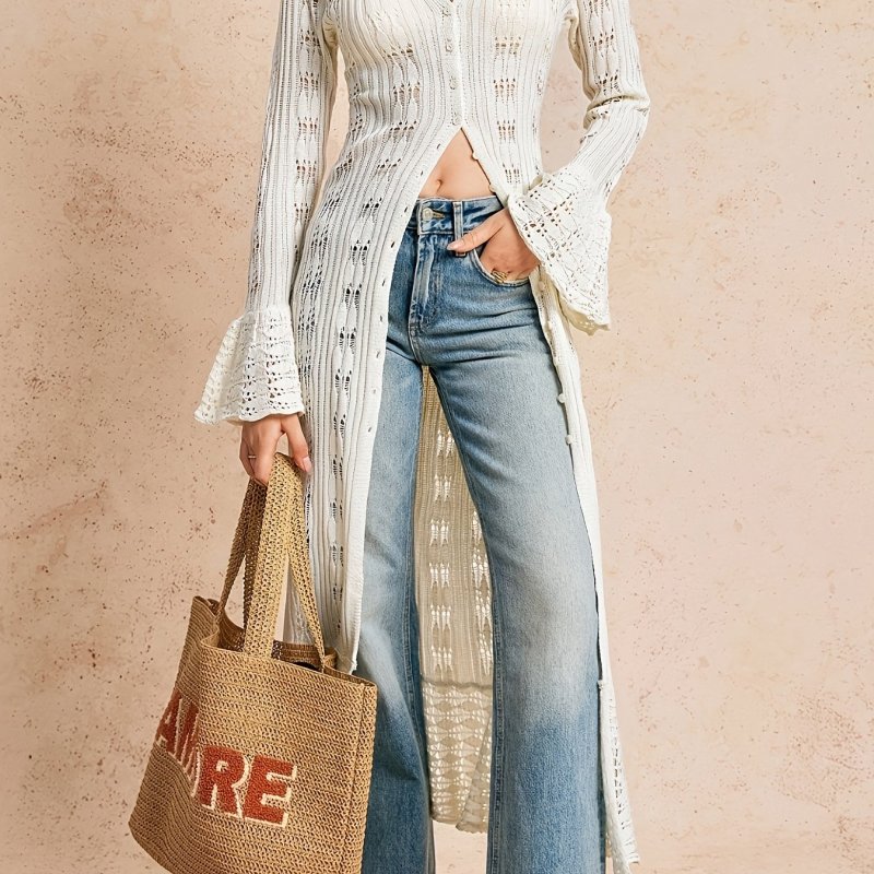 Elegant Cardigan Elegant Women's Long Sleeve Open Front Cardigan