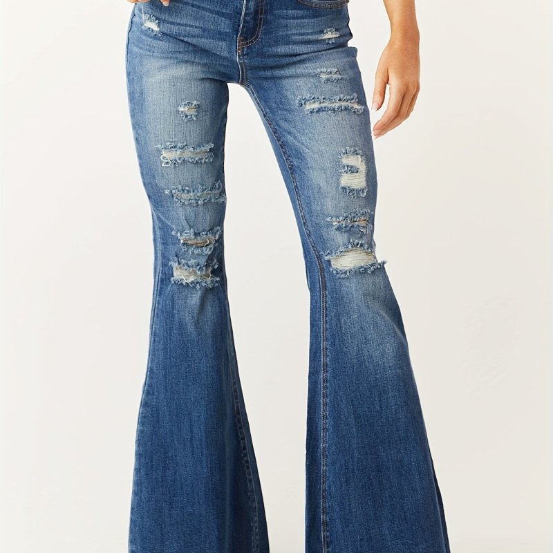 Women's Vintage High Stretch Flare Leg Jeans