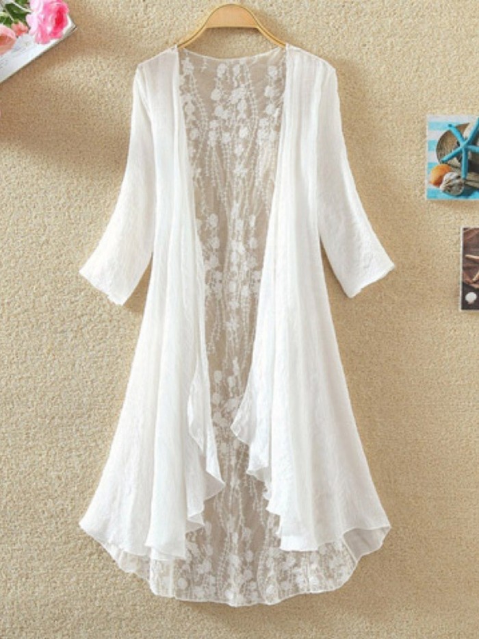 Women's Elegant Open Front Cardigan
