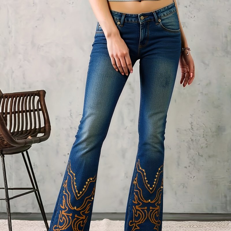 Women's High-Waist Heart Cut-out Jeans