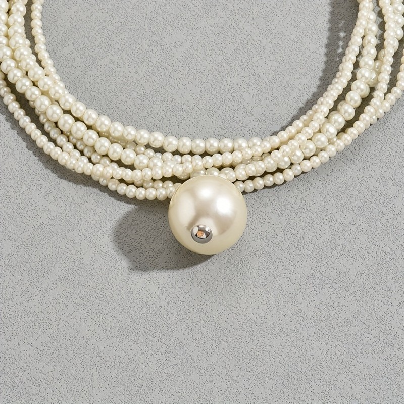Luxurious Multi-Layer Bead Necklace - Perfect for Weddings and Balls for Women