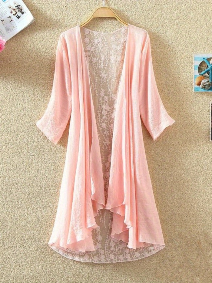 Women's Elegant Open Front Cardigan