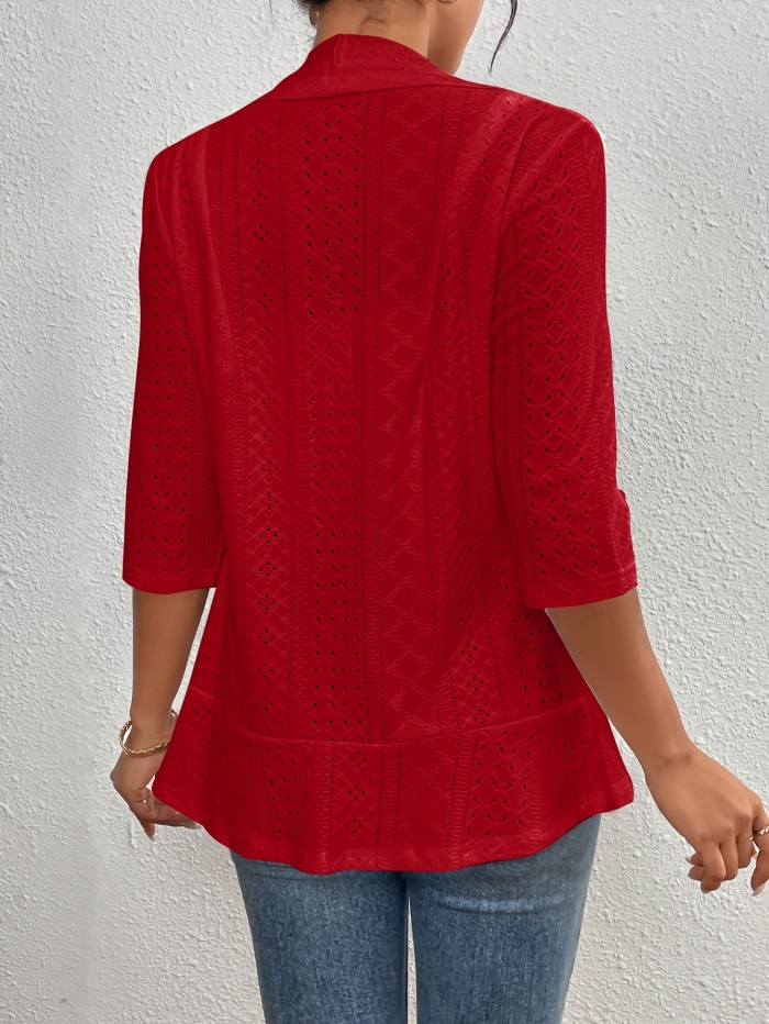Seasonal Fashion Casual Open- Solid Cardigan Jacket