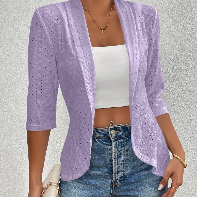 Seasonal Fashion Casual Open- Solid Cardigan Jacket