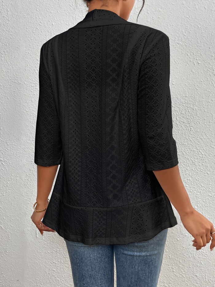 Seasonal Fashion Casual Open- Solid Cardigan Jacket