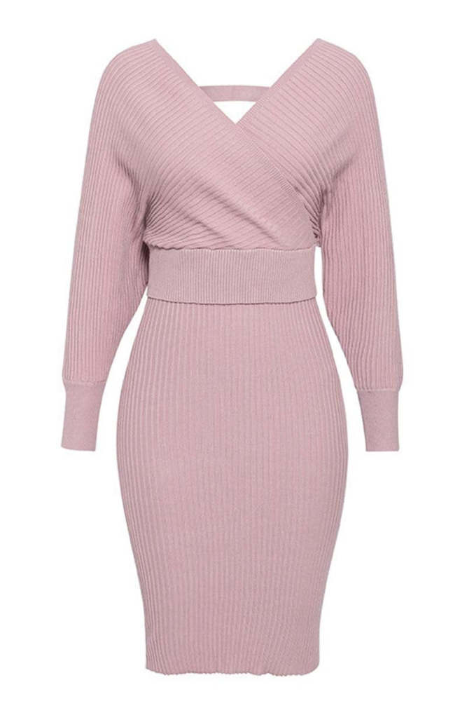 Winter Sexy V Neck Dress