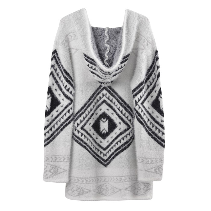 Women Overcoat Plus Size Warm Printing Long Sleeve Open Front Winter Cardigan Outwear Hoodies Sweater Coat
