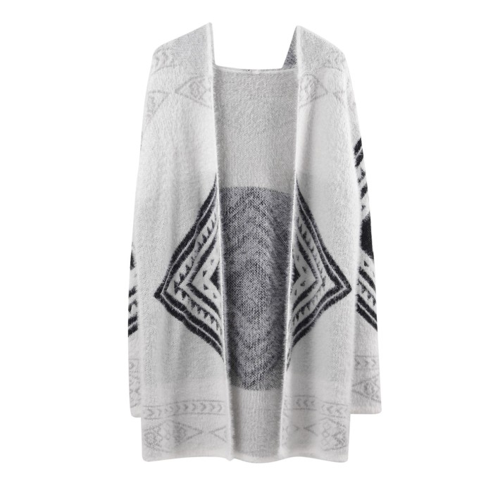 Women Overcoat Plus Size Warm Printing Long Sleeve Open Front Winter Cardigan Outwear Hoodies Sweater Coat