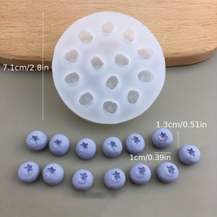 2pcs Blueberry And Raspberry Silicone Mold Set For Cake Decoration, Chocolate, Fondant, Fruit Shape Candy Mold - DIY Baking Tools, Pendant Mould, Perfect For Holiday Gift Giving