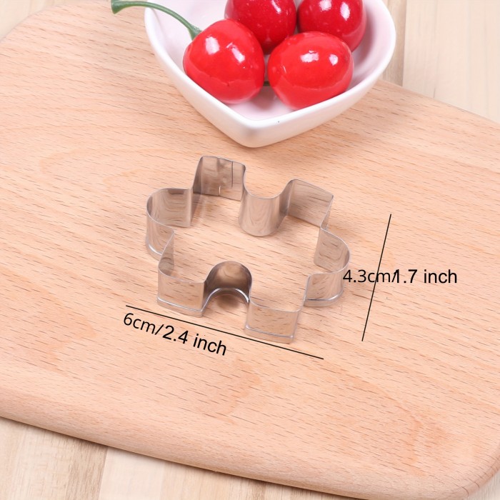 1pc Stainless Steel Jigsaw Puzzle Piece Cookie Cutter - 2.4x1.7\