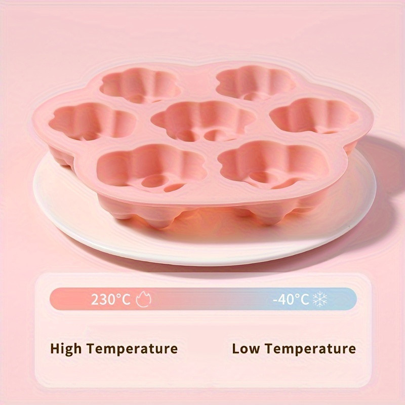 1pc, Silicone Paw Print Mold, 7 Cavity Dog Treat Molds Non-Stick Food Grade Silicone Molds For Making Biscuits, Cookie, Candy, Baking, Chocolate, Jelly, Bakeware, Kitchen Supplies, Kitchen Accessories