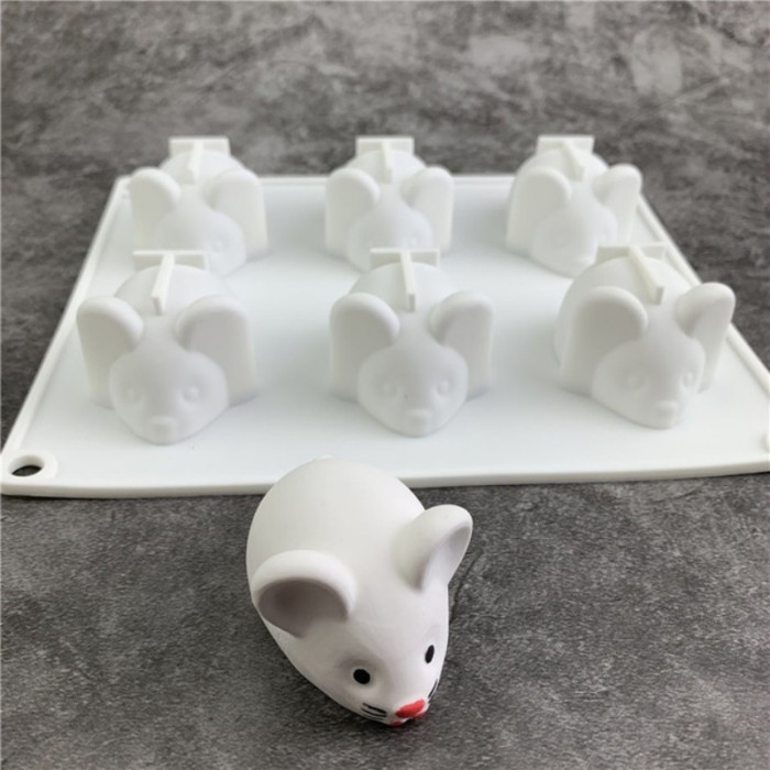 Easter Bunny Silicone Mold 6-Cavity 3D Easter Bunny Silicone Mold - Food-Grade Non-Stick Rabbit Cake & Chocolate Mold for Mousse, Desserts, DIY Baking - Easy Release, Reusable Bakeware (7.8x6.5x1.3in), Holiday Treats, Festive Design, Durable Material, Party Planners