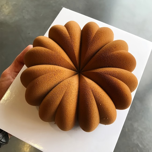 Silicone Cake Pan 9inch Silicone Round Cake Pan - Large Pumpkin Shaped Non-stick Silicone Cake Mold - for Making Gelatin, Bread, Jello, Chiffon - 1Pack