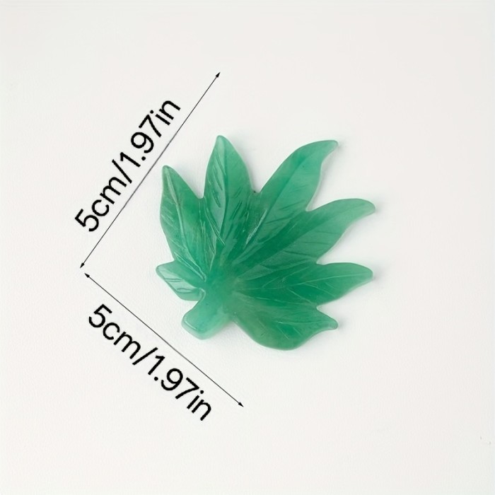 Bohemian Style Aventurine Leaf Carving