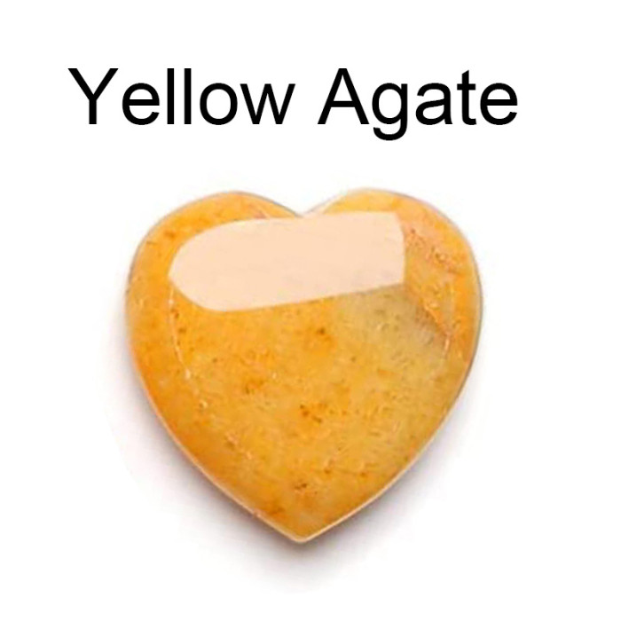 Heart Shaped Artificial Crystal Stones 0.78Inch Worry Stones Bulks Assorted Heart Palm Pocket Carved Love Heart Stones