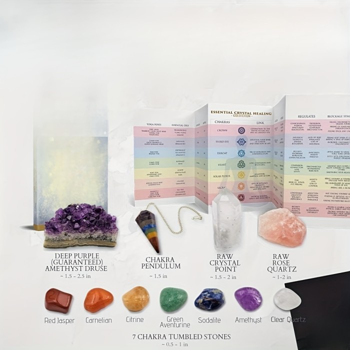 7-Stone Natural Gemstone Collection In Eco-Crafted Wooden Box