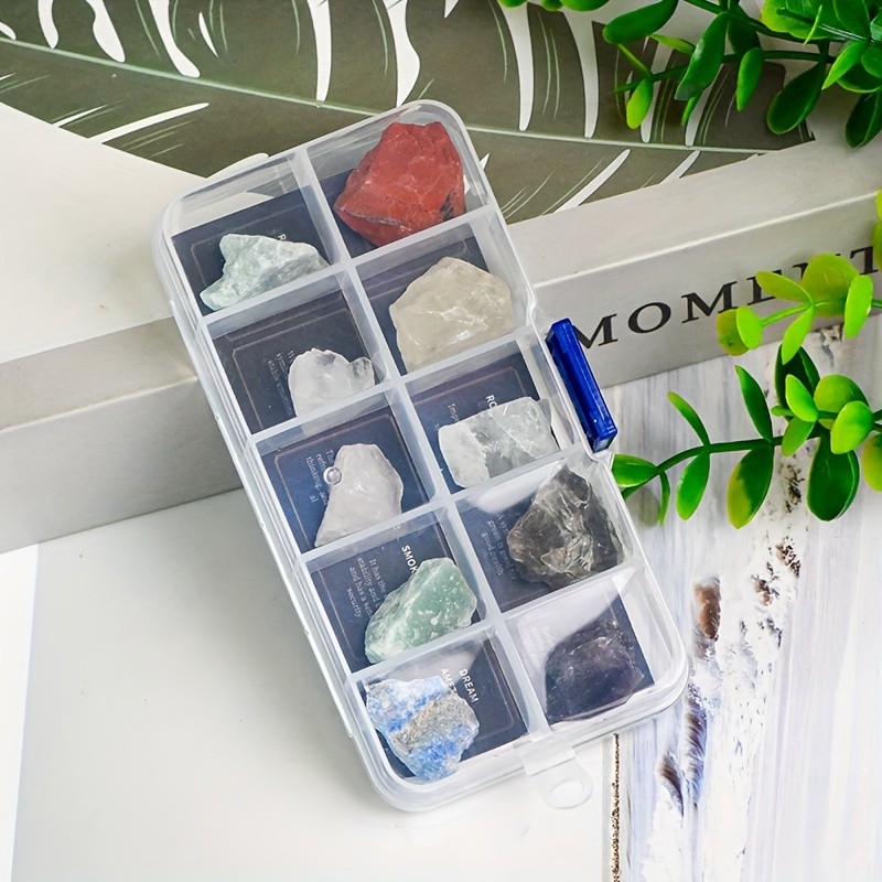 DIY Decorative Crystal Mineral Specimen Display, Educational Gift for s, Science Collection of Unique Stones and Crystals