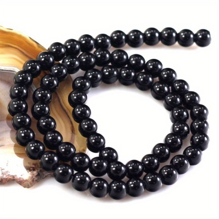 Natural Onyx Beads Natural Black Onyx Beads, Round Loose Faux Gemstone | 4mm 6mm 8mm 10mm 12mm, 15\