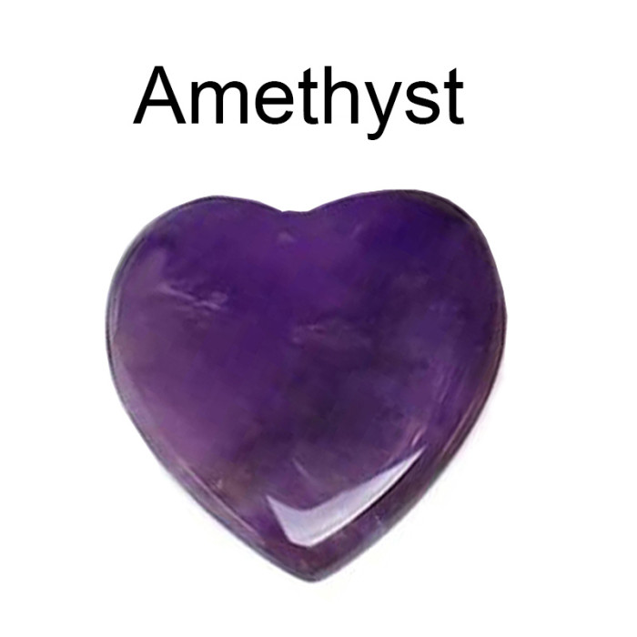 Heart Shaped Artificial Crystal Stones 0.78Inch Worry Stones Bulks Assorted Heart Palm Pocket Carved Love Heart Stones