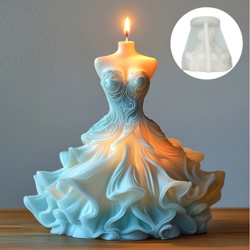 Elegant Wedding Dress Mold Elegant Silicone Mold for Wedding Dress Candles