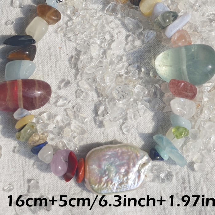 Bohemian Elegant Crystal & Rock Beaded Bracelet