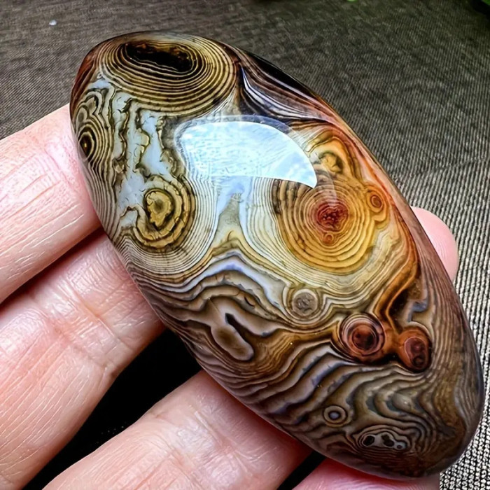 1pc Agate Stone Perfect Gift 1pc Polished Natural Agate Stone - Perfect Gift for Home Decor & Special Occasions