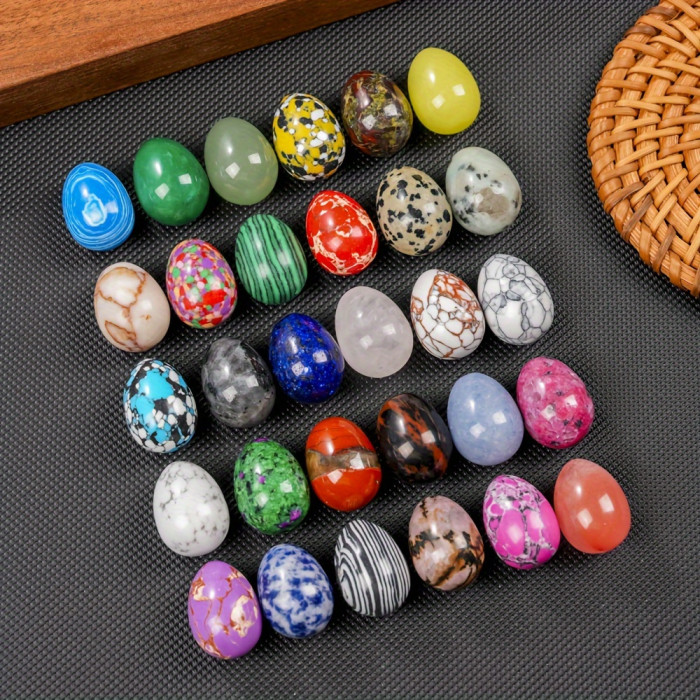 20\u002F 30pcs Natural Stone, Handmade Jewelry Tabletop Decoration Easter Eggs, Perfect Easter Gift