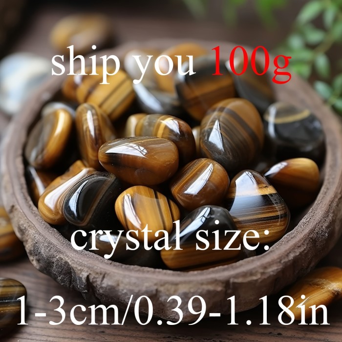 50g\u002F100g tiger's eye Polished Synthetic Gemstonestone set hand-picked natural tumbled Synthetic Gemstonestones and rocks home decoration