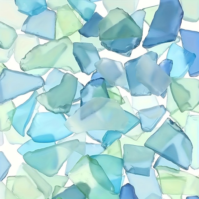 Fashionable Glass Shards 100G Fashionable Sea Colored Glass Shards