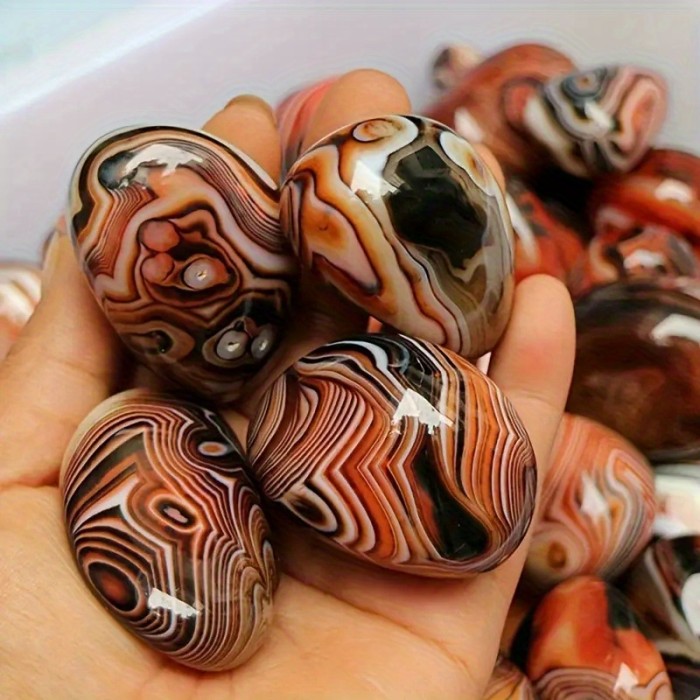 1pc Agate Stone Perfect Gift 1pc Polished Natural Agate Stone - Perfect Gift for Home Decor & Special Occasions