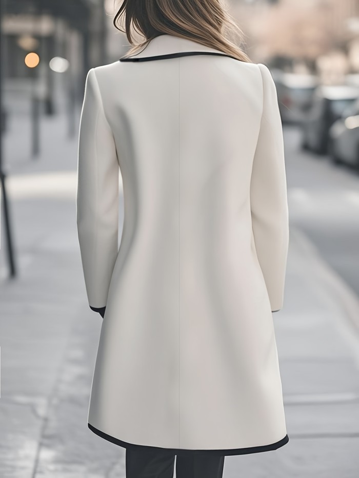 Women's Elegant Heavyweight Tweed Coat  Winter Formal & Casual Outerwear