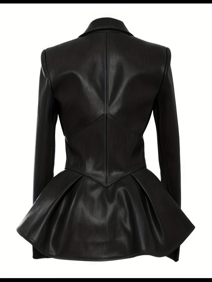 Women'S Long Sleeve Stand Collar Slim-Fit Jacket with Front Zipper & Flap Pockets